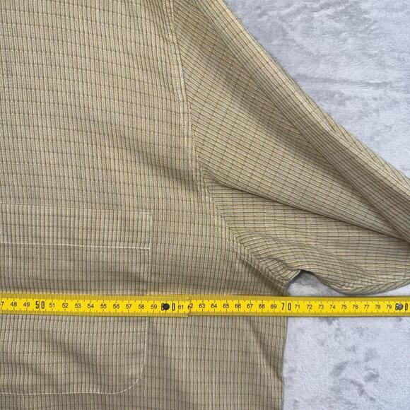 Ermenegildo Zegna Dress Shirt Beige Micro Check 100% Cotton Sz XXL Luxury Made - Picture 8 of 11